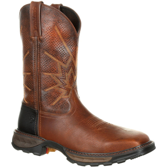 Durango Men's Maverick XP Ventilated 11" Steel Toe Western Work Boot - DDB0175 7 / Medium / Tobacco - Overlook Boots