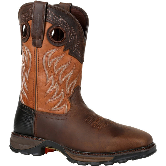 Durango Men's Maverick XP 11" Steel Toe Waterproof Western Work Boot - DDB0215 7 / Medium / Brown - Overlook Boots