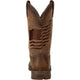 Durango Men's Rebel Distressed Flag Embroidery 12" Square Toe Western Boot - Acorn - DDB0314 - Overlook Boots