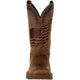 Durango Men's Rebel Distressed Flag Embroidery 12" Square Toe Western Boot - Acorn - DDB0314 - Overlook Boots