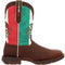 Durango Men's Rebel By Mexico Flag 11" Square Toe Western Boot -Brown- DDB0430 6 / Medium / Brown Mexico Flag - Overlook Boots