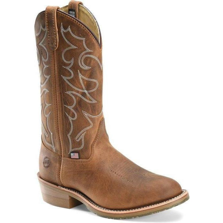 Double H Men's Dylan 12" Steel Toe USA Made Western Work Boot - DH1592 7 / Medium / Medium Brown - Overlook Boots