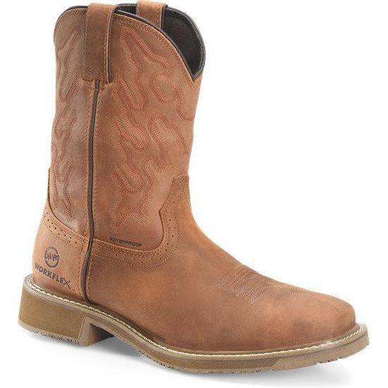 Double H Men's Jacob 10" Composite Toe Waterproof Western Work Boot- Brown- DH5143 7.5 / Medium / Brown - Overlook Boots