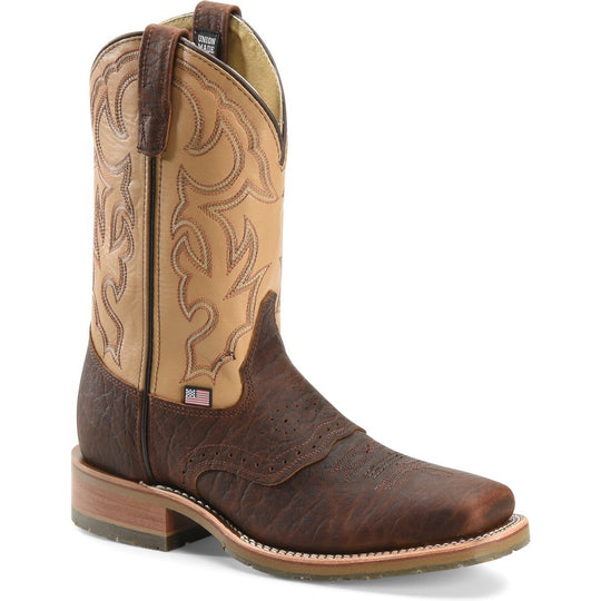 Double H Men's Graham 11" Steel Toe USA Made Western Work Boot- DH5305 7 / Medium / Light Brown - Overlook Boots