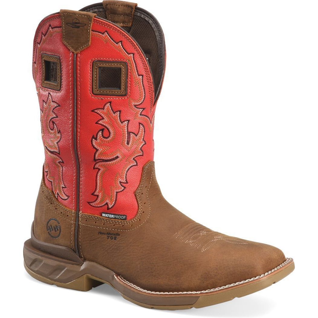 Double H Men's Henly 11" Composite Toe Waterproof Western Work Boot- Brown - DH5358 7.5 / Medium / Brown - Overlook Boots