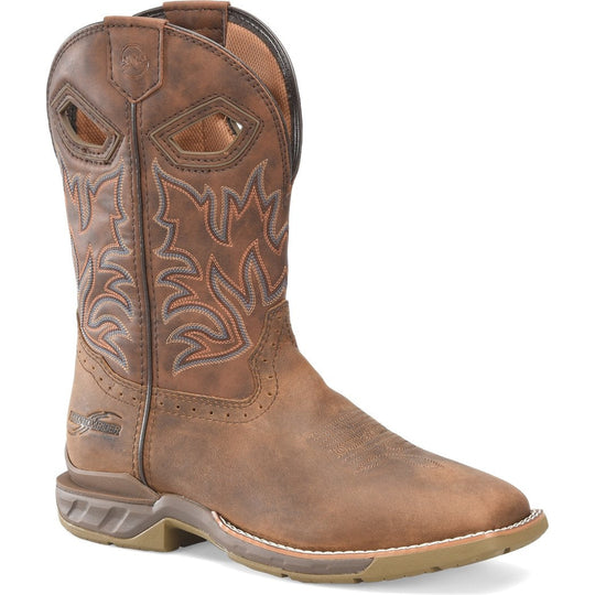 Double H Men's Portal 11" Wide Soft Toe Roper Work Boot -Brown- DH5382 7.5 / Medium / Brown - Overlook Boots