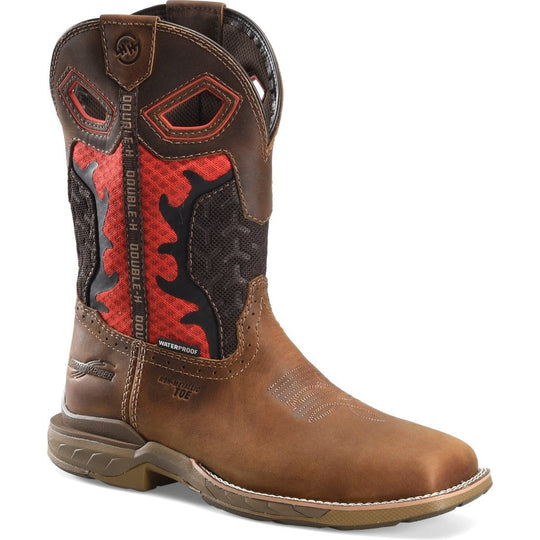 Double H Men's Phantom Rider Purge 11" Waterproof Composite Toe Roper Work Boot -Brown- DH5391 7.5 / Medium / Brown - Overlook Boots
