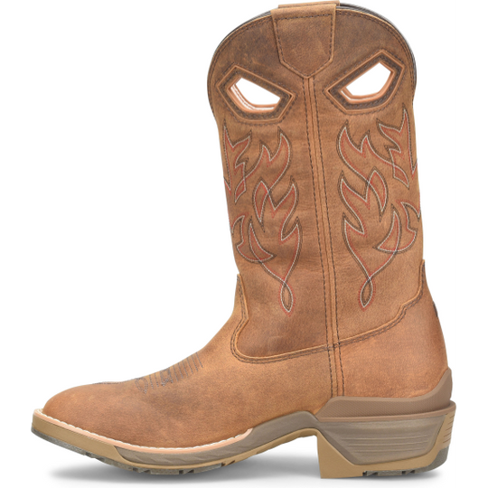 Double H Men's Feudal 12" U Toe Slip Resistant Western Work Boot - Brown - DH5421 - Overlook Boots