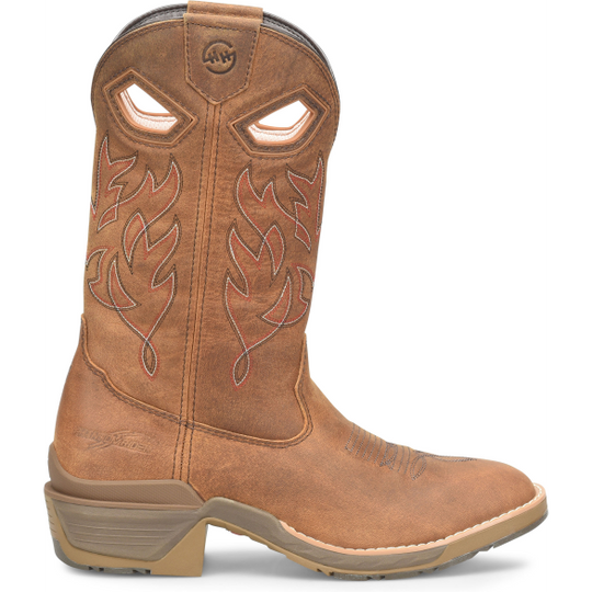 Double H Men's Feudal 12" U Toe Slip Resistant Western Work Boot - Brown - DH5421 7.5 / Medium / Brown - Overlook Boots