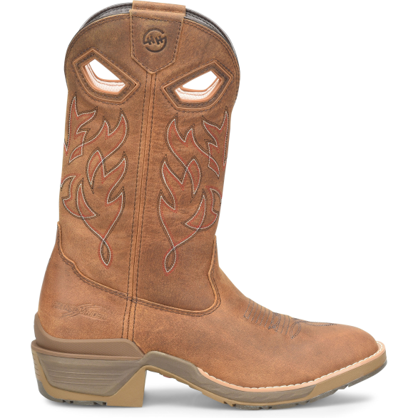 Double H Men's Feudal 12" U Toe Slip Resistant Western Work Boot - Brown - DH5421 7.5 / Medium / Brown - Overlook Boots