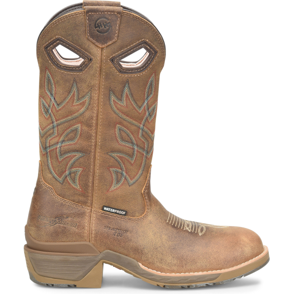 Double H Men's Cleave 12" Composite Toe Waterproof Western Work Boot - Brown - DH5422 7.5 / Medium / Brown - Overlook Boots