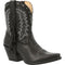 Durango Women's Crush 8" Soft Toe Zipper Bootie Western Boot- DRD0432 6 / Medium / Black - Overlook Boots