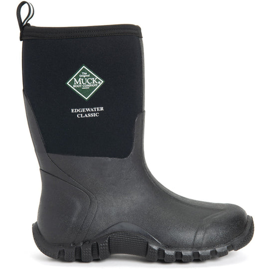 Muck Men's Edgewater Classic Mid Waterproof Rubber Hunt Boot - Black - ECM-000 - Overlook Boots
