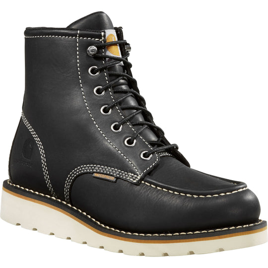 Carhartt Women's 6" Soft Toe Waterproof Wedge Work Boot- Black- FW6021-W 6 / Medium / Brown - Overlook Boots