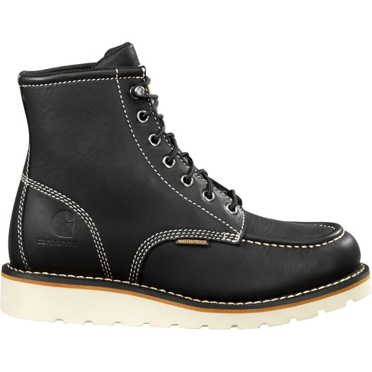 Carhartt Women's 6" Soft Toe Waterproof Wedge Work Boot- Black- FW6021-W - Overlook Boots