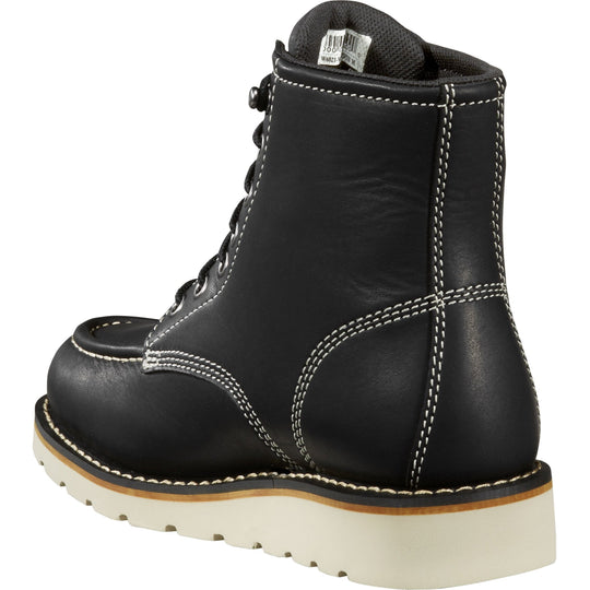 Carhartt Women's 6" Soft Toe Waterproof Wedge Work Boot- Black- FW6021-W - Overlook Boots