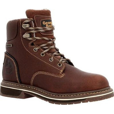 Georgia Women's Amp Lt Edge 6" Waterproof Alloy Toe Work Boot -Brown- GB00515 - Overlook Boots