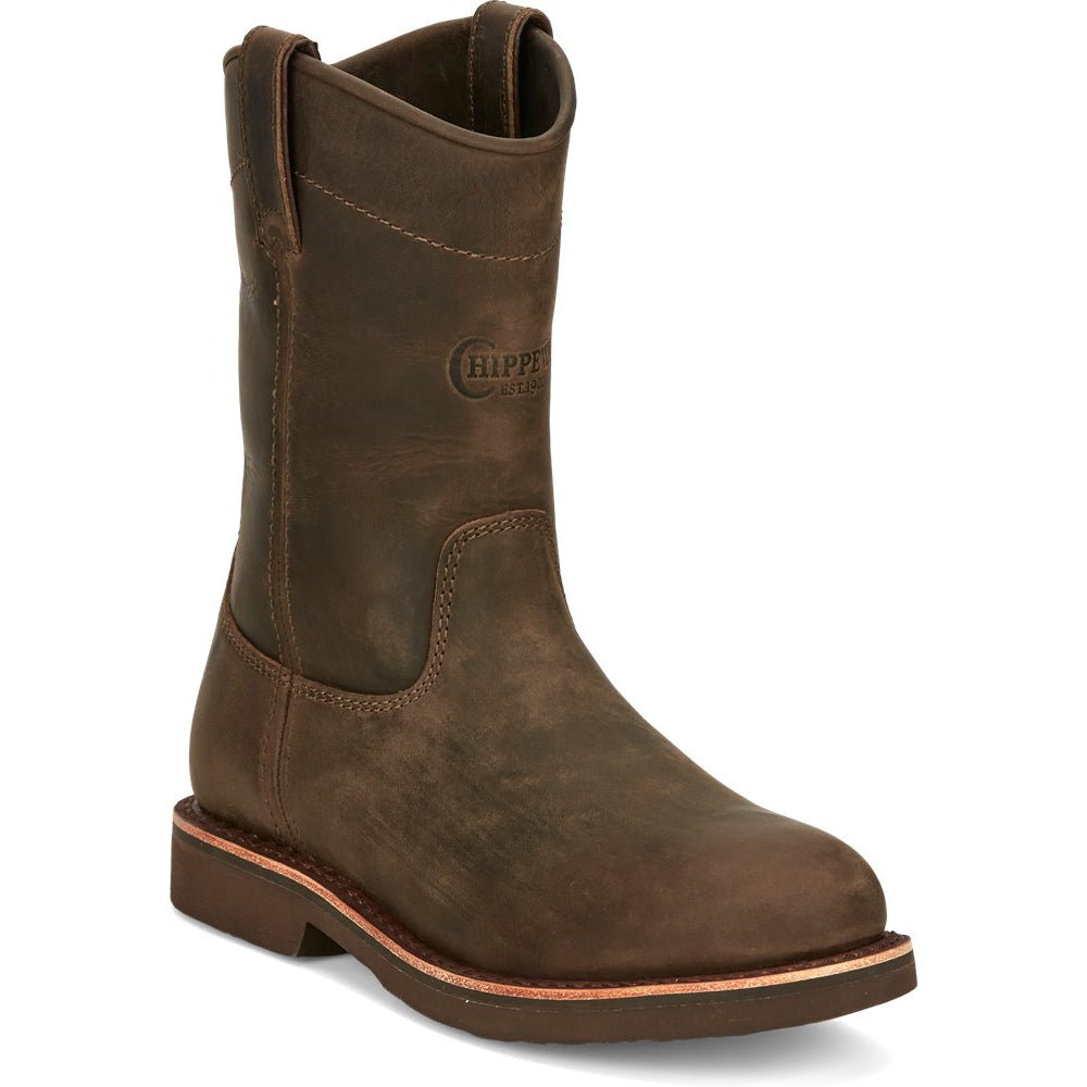 Chippewa Men's Classic 2.0 10" Wellington Work Boot - Brown - NC2075 8 / Medium / Brown - Overlook Boots