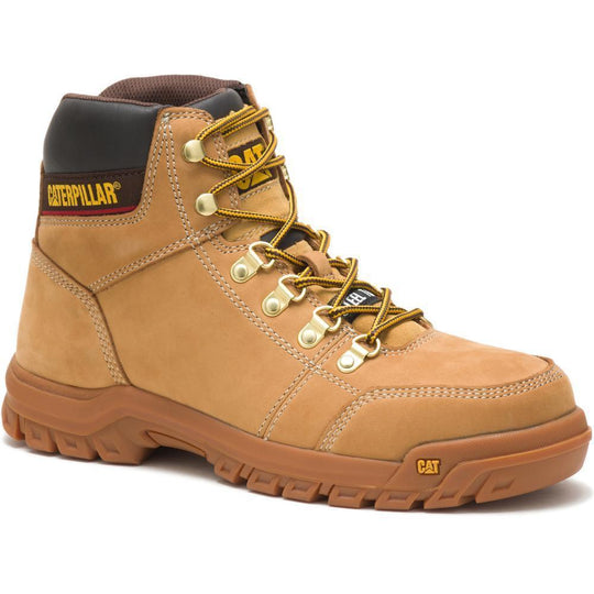 CAT Men's Outline Steel Toe Work Boot - Wheat - P90801 7 / Medium / Wheat - Overlook Boots