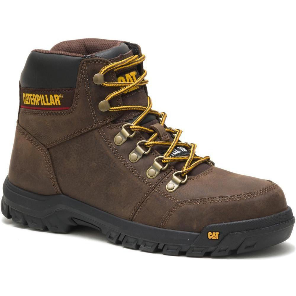 CAT Men's Outline Steel Toe Work Boot - Brown - P90803 7 / Medium / Brown - Overlook Boots