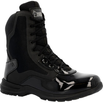 Rocky Men's Cadet 8" Side Zipper Public Service Duty Boot -Black- RKD0103 - Overlook Boots