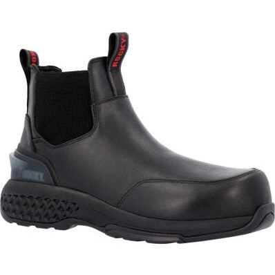 Rocky Men's Code Red Station 6" Composite Toe Slip On Work Boot -Black- RKD0114 - Overlook Boots