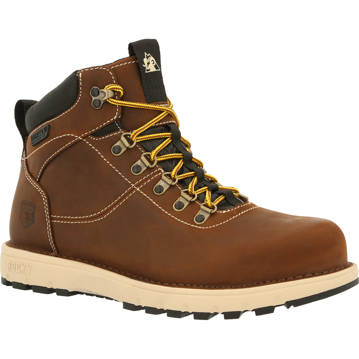 Rocky Men's Legacy 32 Composite Toe Waterproof Work Boot - Brown - RKK0331 8 / Medium / Brown - Overlook Boots