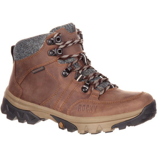 Rocky Women's Endeavor Point 5" Waterproof Outdoor Hiking Boot- Brown- RKS0301 6 / Medium / Brown - Overlook Boots