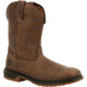 Rocky Men's WorkSmart 10" Square Toe Unlined Western Work Boot RKW0346 7 / Medium / Dark Brown - Overlook Boots
