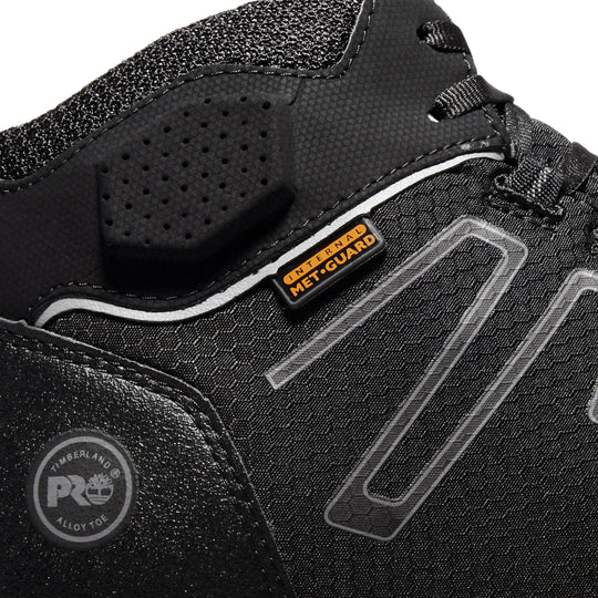 Timberland Pro Men's Powertrain Sport Alloy Toe Internal Met Guard Work Shoe - Black - TB0A1GHM001 - Overlook Boots