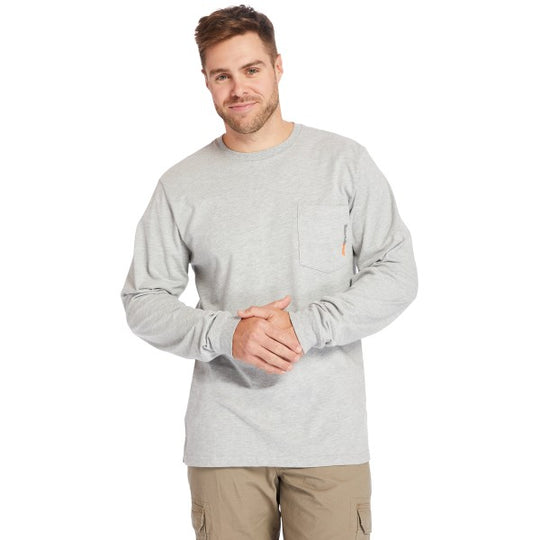 Timberland Pro Men's Base Plate Long Sleeve - Grey - TB0A1HVNC81  - Overlook Boots