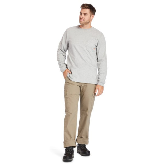 Timberland Pro Men's Base Plate Long Sleeve - Grey - TB0A1HVNC81  - Overlook Boots