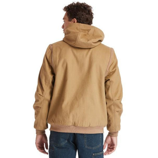 Timberland Pro Men's Gritman Lined Canvas Hooded Jacket - Wheat - TB0A1VB4D02  - Overlook Boots