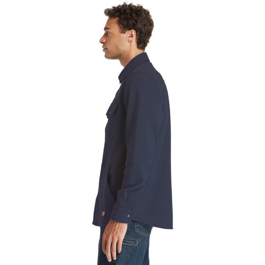 Timberland Pro Men's Mill River Fleece Work Shirt Jacket - Navy - TB0A1VCQ434  - Overlook Boots