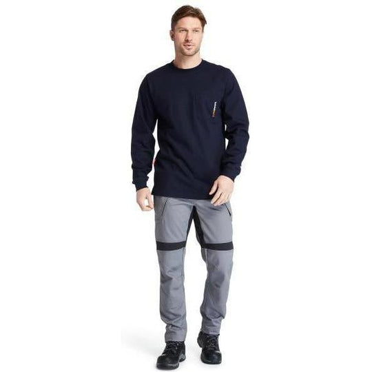 Timberland PRO Playera de Trabajo con Bolsillo para Hombre, Resistente al Fuego - Azul Marino - TB0A23PF410 - Imagen 5