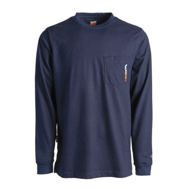 Timberland PRO Playera de Trabajo con Bolsillo para Hombre, Resistente al Fuego - Azul Marino - TB0A23PF410