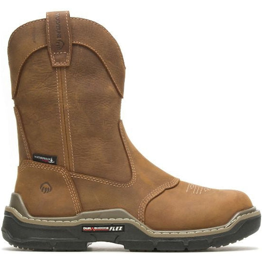 Wolverine Men's Raider Durashocks 10" Waterproof Western Work Boot Brown W221045 7 / Medium / Brown - Overlook Boots
