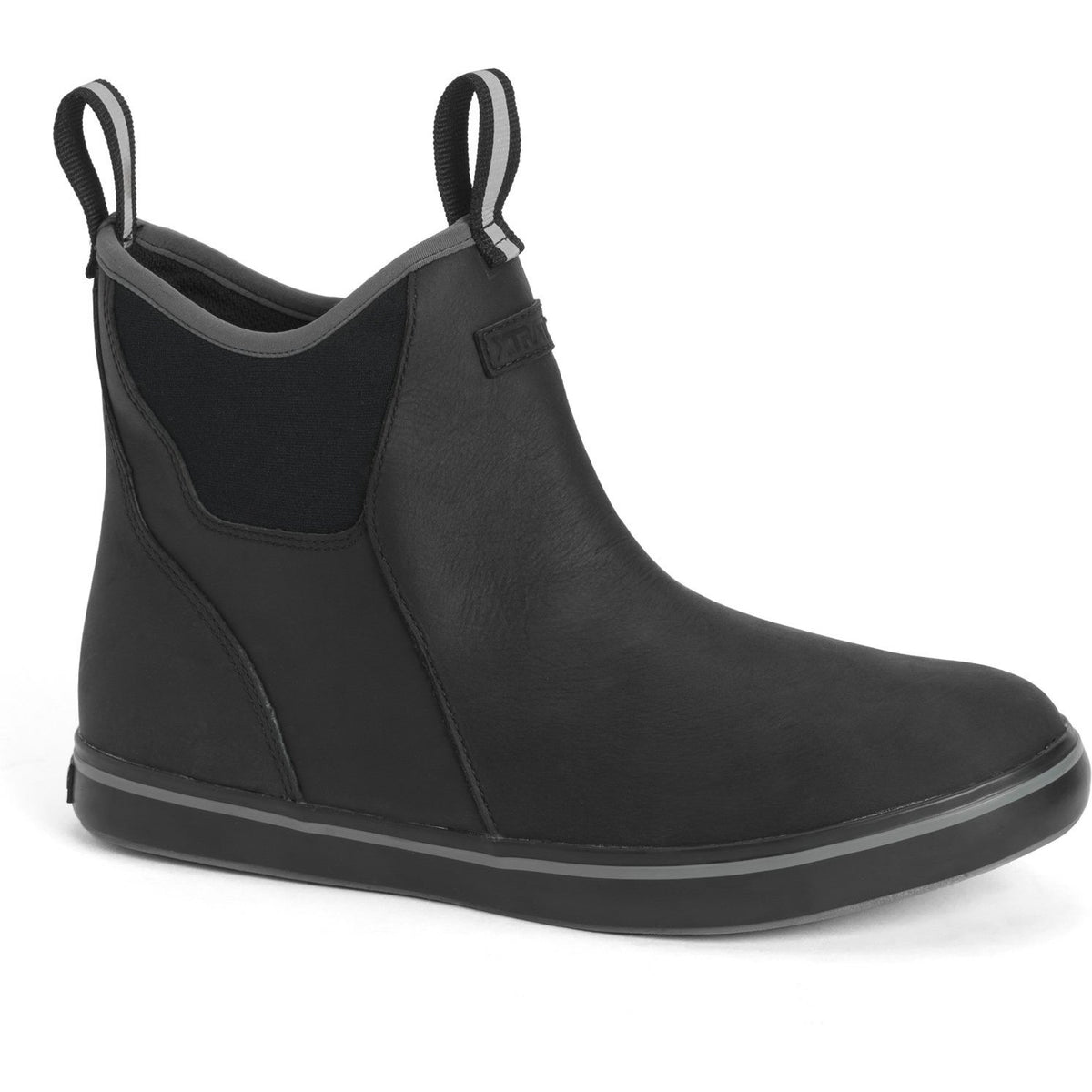 Xtratuf Men's Leather 6" Ankle Deck Waterproof Work Boot - Black - XAL-000 7 / Black - Overlook Boots