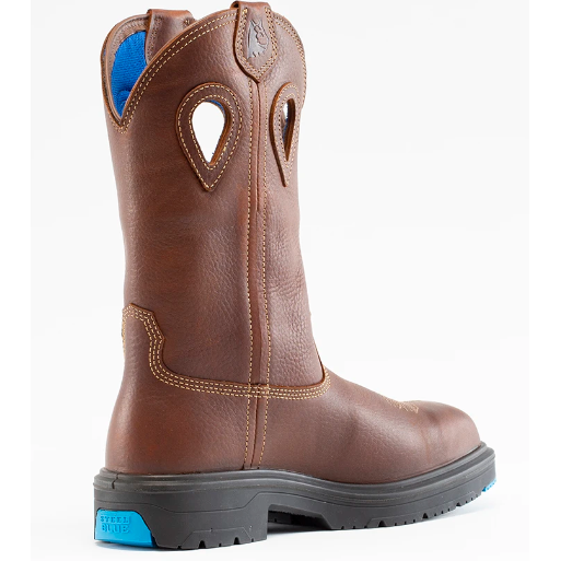 Steel Blue Men's Blue Heeler Steel Toe Waterproof Western Work Boot - Brown - 813945 - Overlook Boots