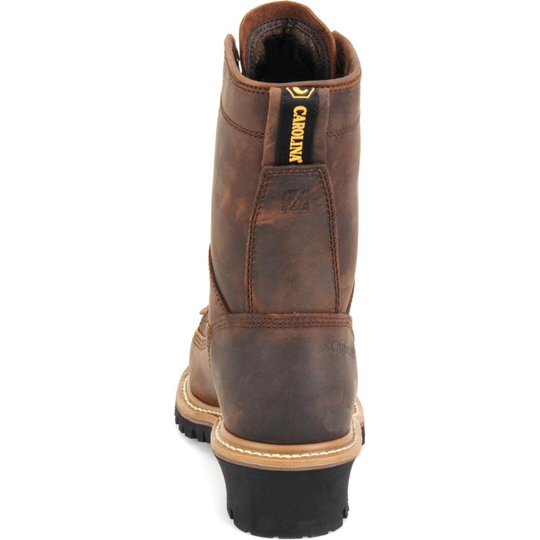 Carolina Men's Spruce 8" Steel Toe Waterproof Logger Work Boot - Brown - CA9824 - Overlook Boots
