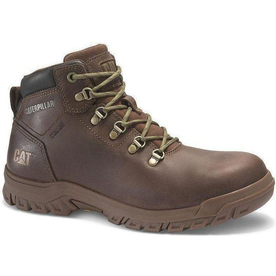 CAT Women's Mae Steel Toe Waterproof Work Shoe - Brown - P91011 5 / Medium / Brown - Overlook Boots