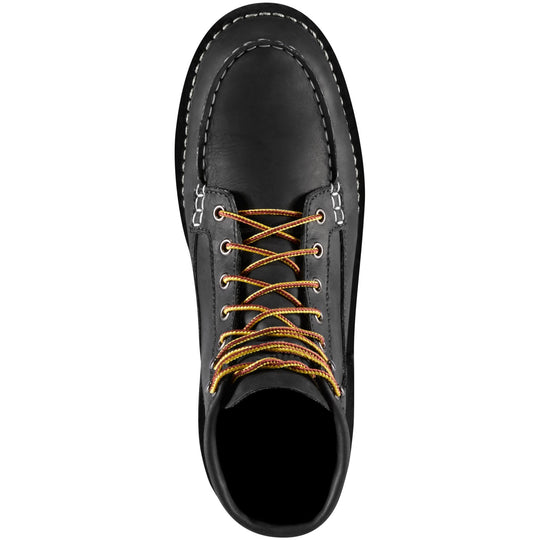Danner Men's Bull Run USA Made 6" Moc Soft Toe Work Boot Black 15568 - Overlook Boots