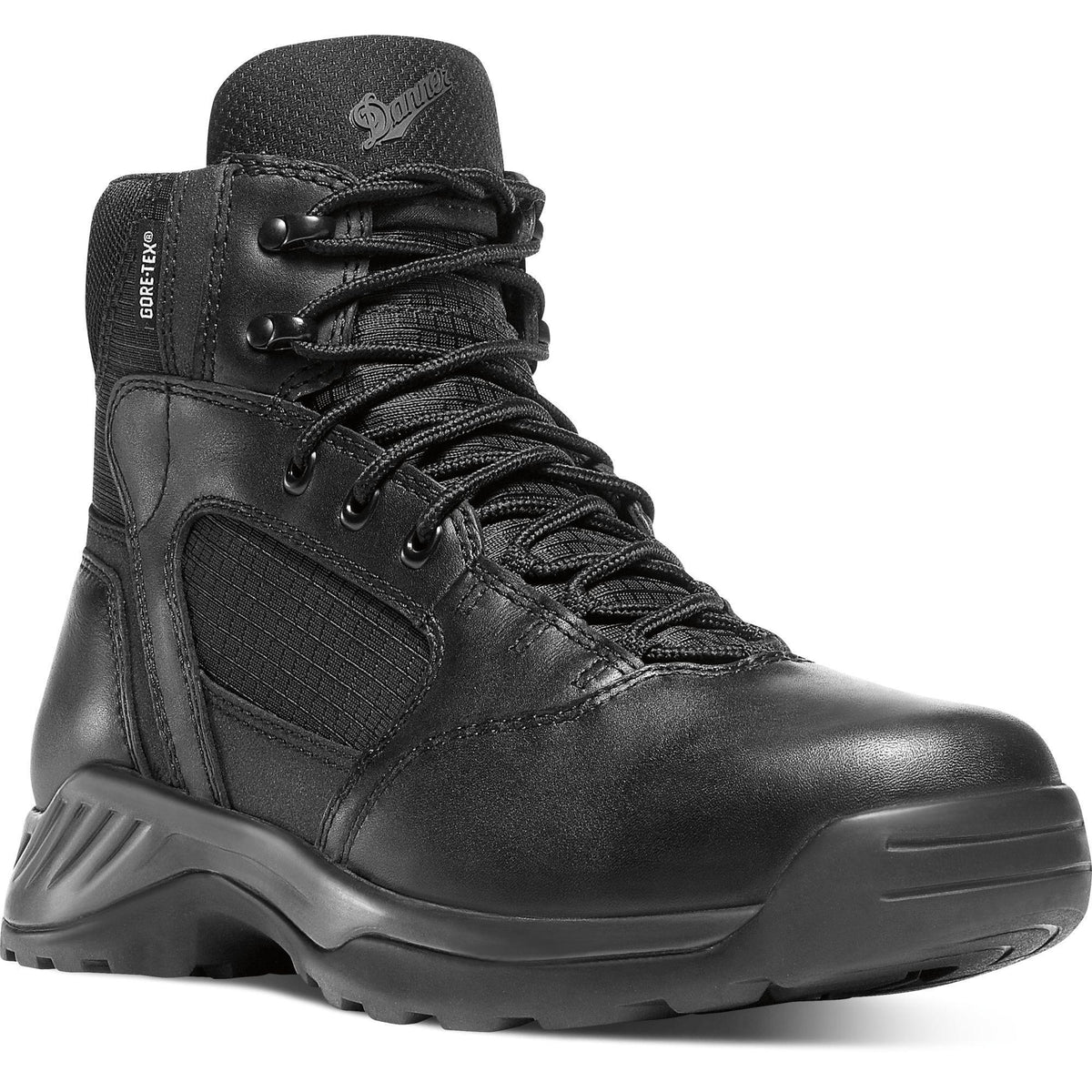 Danner Men's Kinetic 6" Side Zipper Waterproof Duty Boot - Black - 28017 7 / Medium / Black - Overlook Boots