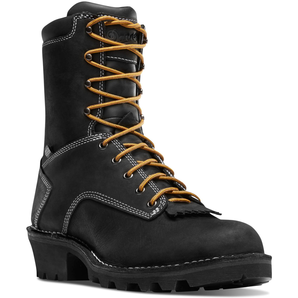 Danner Men's Logger Soft Toe Waterproof Work Boot - Black - 15431 8 / Medium / Black - Overlook Boots