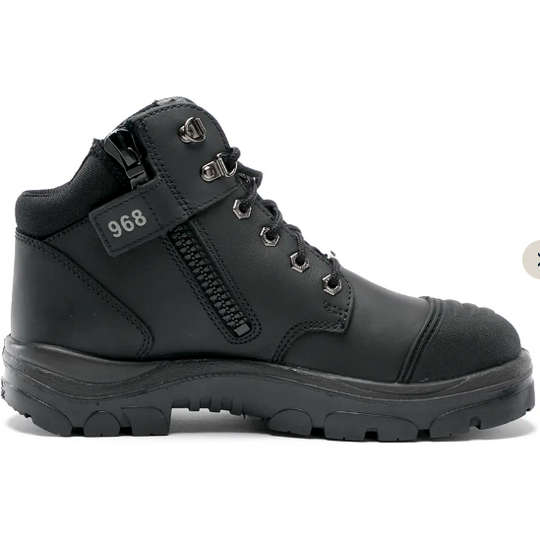 Steel Blue Men's Parkes Side Zipper Water Resistant Steel Toe Hiker Work Boot - Black - 812968 - Overlook Boots