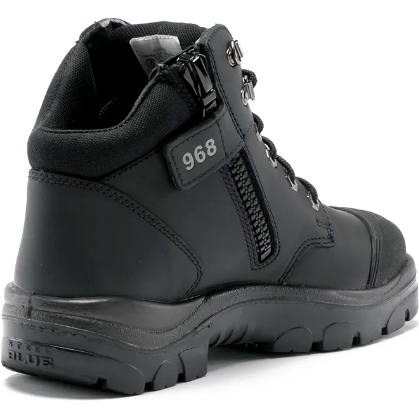 Steel Blue Men's Parkes Side Zipper Water Resistant Steel Toe Hiker Work Boot - Black - 812968 - Overlook Boots