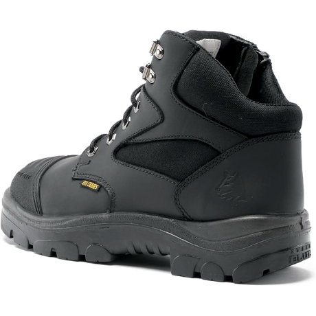 Steel Blue Men's Parkes Side Zipper Water Resistant Steel Toe Hiker Work Boot - Black - 812968 - Overlook Boots
