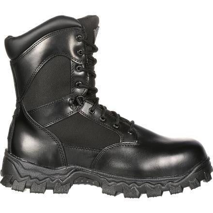 Rocky Alphaforce Bota de Servicio para Hombre, 8 Pulgadas, Impermeable, Punta Compuesta, Cierre Lateral, Riesgo Eléctrico (EH) - Negro - FQ0006173 - Imagen 2