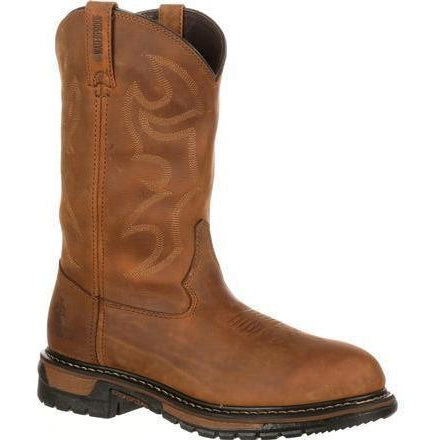 Rocky Men's Original Ride Branson Roper Western Work Boot - Brown - FQ0002733 7.5 / Medium / Brown - Overlook Boots