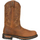Rocky Original Ride Branson Bota Vaquera de Trabajo para Hombre, 11 Pulgadas, Impermeable, Punta de Acero, Sin Agujetas, Riesgo Eléctrico (EH) - Café - FQ0002809 - Imagen 2